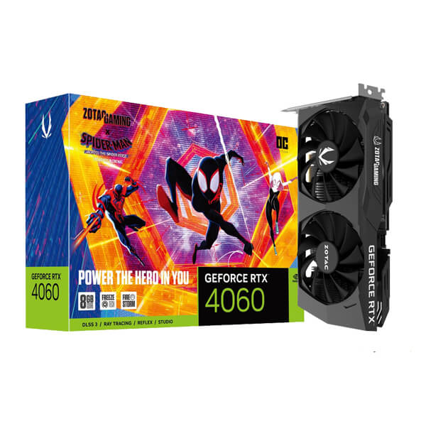 zotac geforce RTX4060 8gb グラフィックボード Zotac Gaming RTX 4060 OC Spider Man GPU
